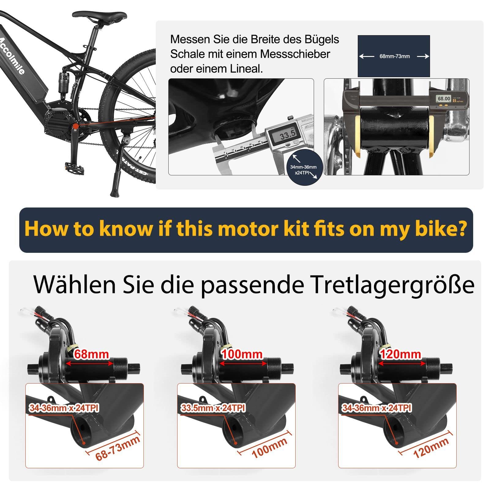 Bafang Mid Drive 48v 750w Ebike Conversion Kit With Rear - Main Image