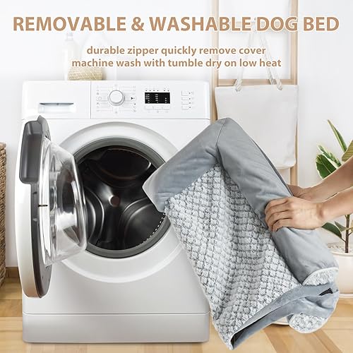 Miniatura 6 de WNPETHOME Camas ortopédicas para perros grandes, cama grande de espuma viscoelástica impermeable para perros con lados, parte inferior