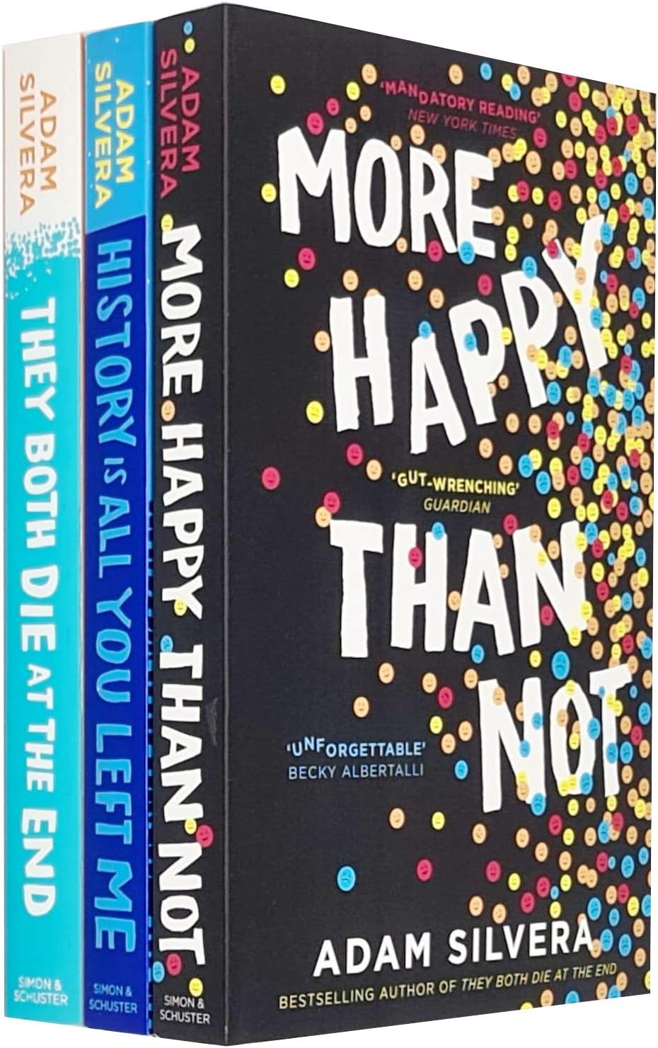 Simon & Schuster Adam Silvera Collection 3 Books Set (History Is All You Left Me, They Both Die at the End, More Happy Than Not)