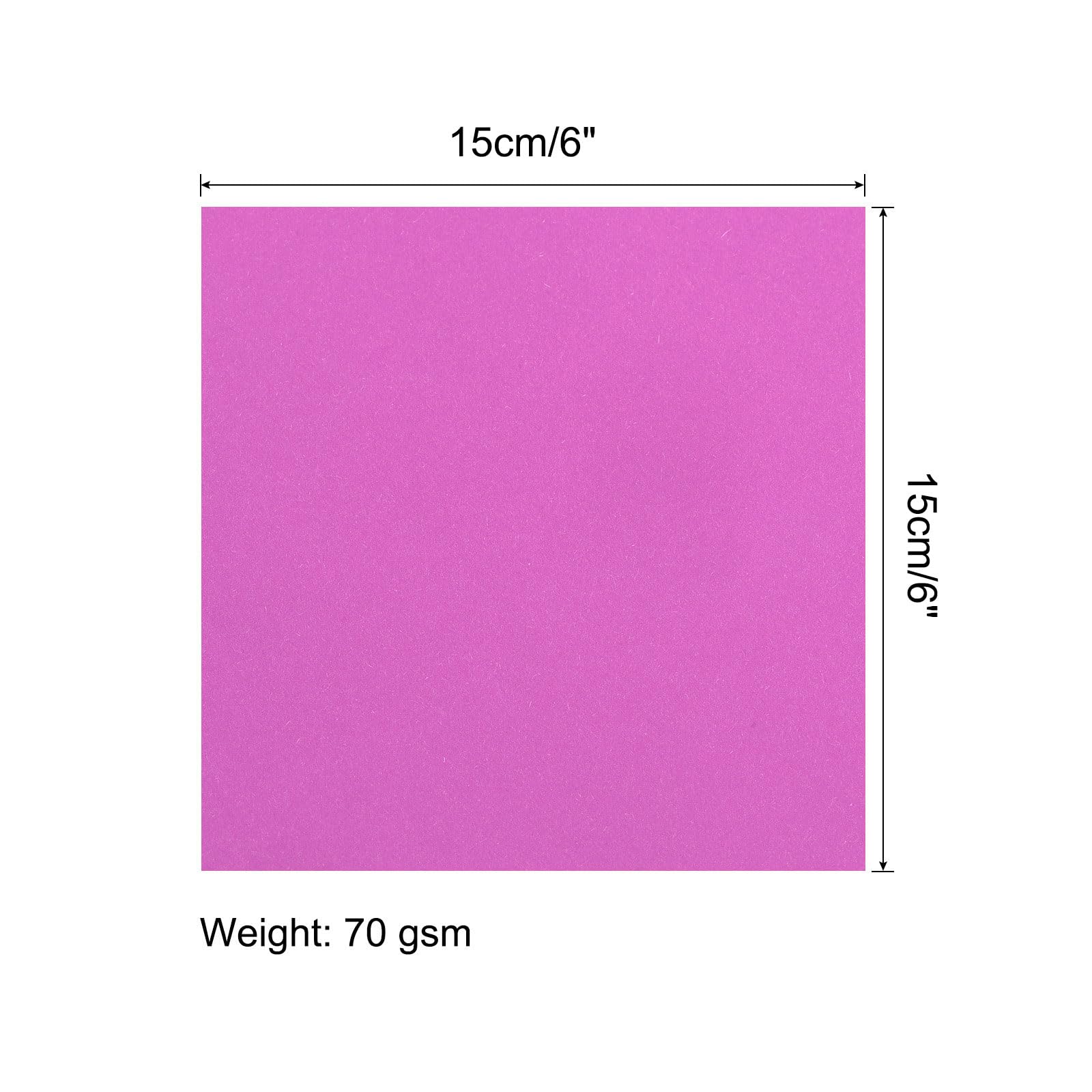 Sourcing Map Carta Per Origami - 100 Fogli 15x15 Cm Doppia Faccia, 24