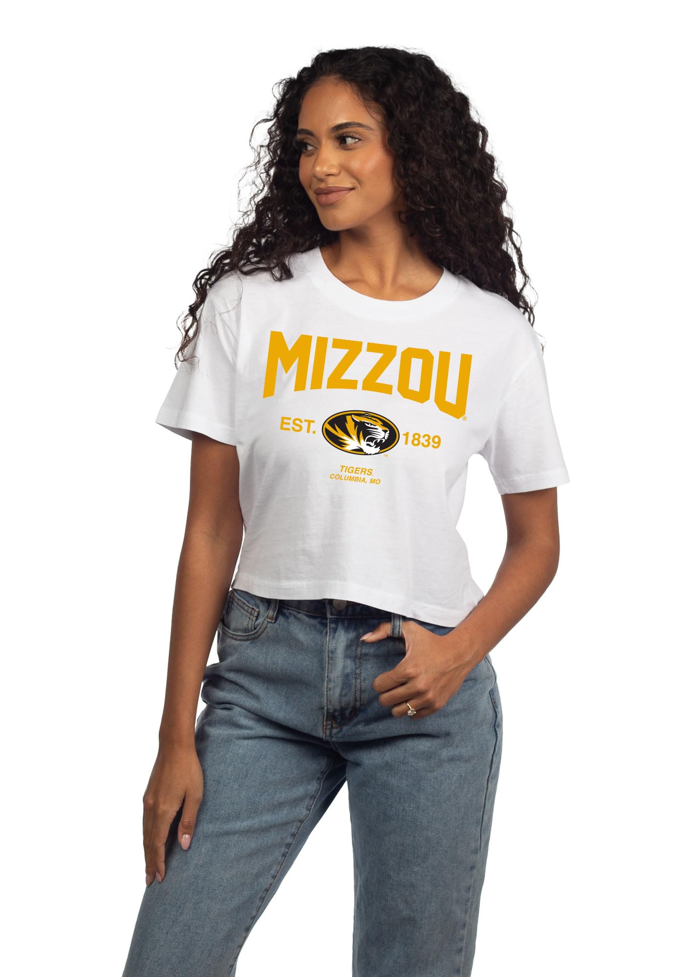 chicka-d Women's Standard Short 'N Sweet Tee, White, Large