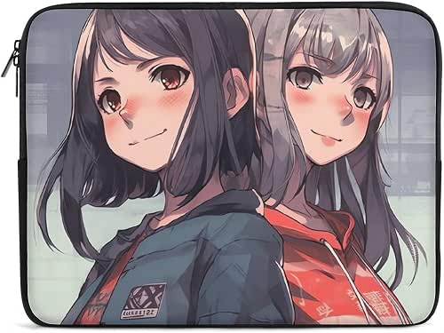 Laptop Sleeve 12inch Two Anime Women Slim Laptop Case Cover