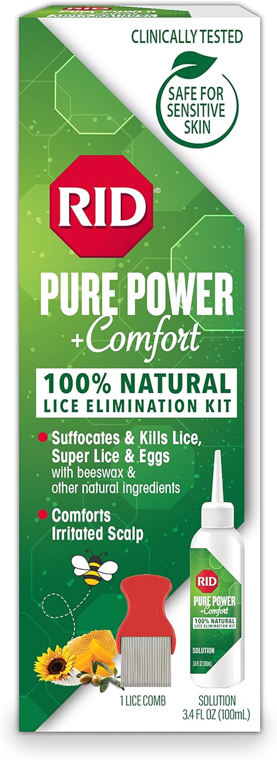 Buy RID Pure Power + Comfort Lice Treatment, Kills Super Lice & Eggs, 100 Natural & Clinically