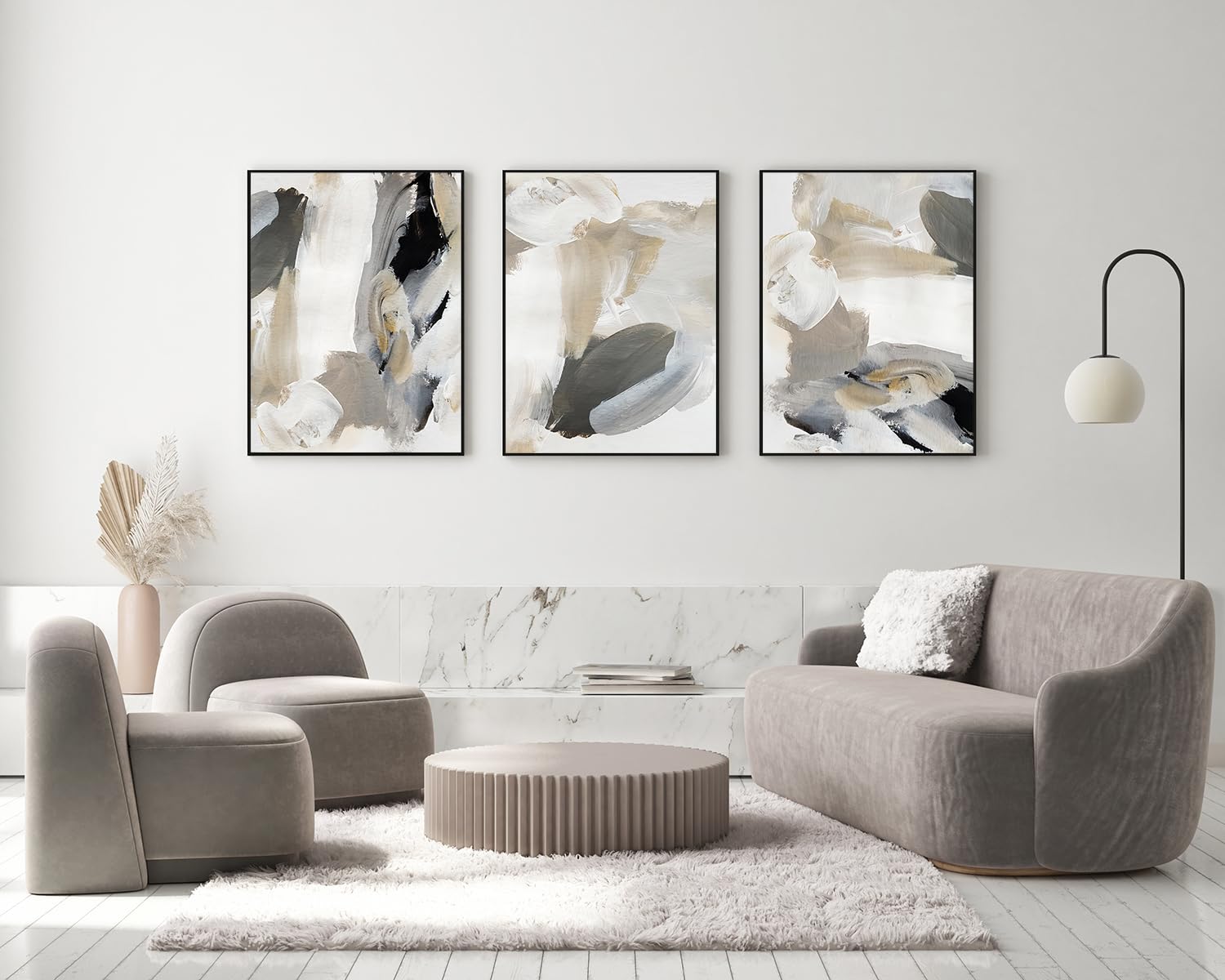 Modernas imágenes decorativas Boho Aesthetic, imágenes de plantas, paisaje natural de playa, pósteres de arte abstracto de estilo bohemio, sin marco (60x90cm-3 piezas, póster-16)