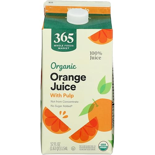 365 By Whole Foods Market, Organic Orange Juice With Pulp, 52 Fl Oz