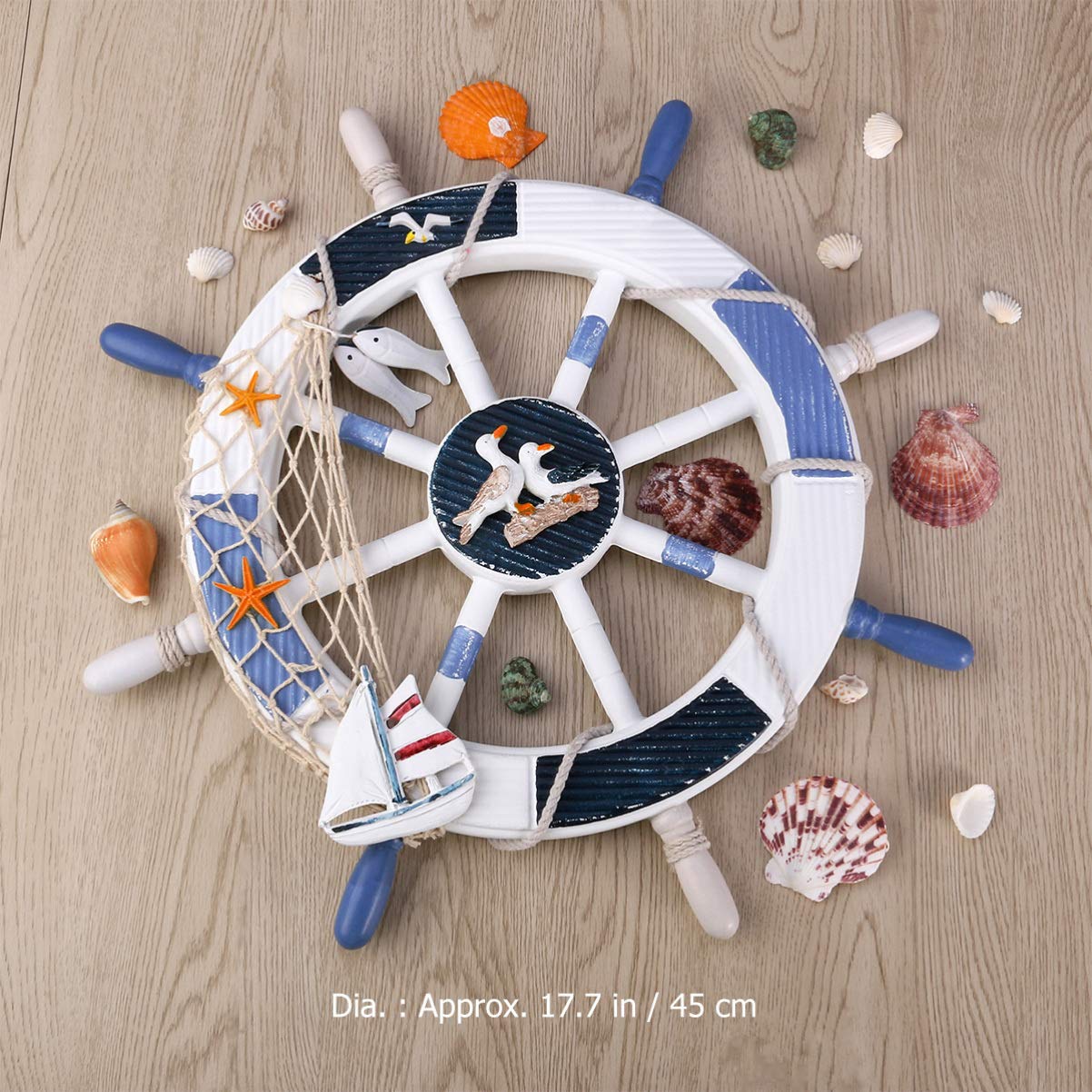Amazon.co.jp: TOYMYTOY 船舵 舵輪 マリンテイスト 地中海風