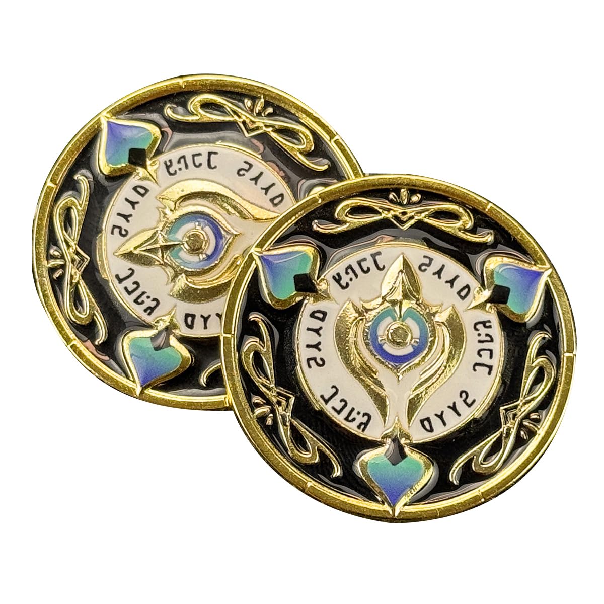 TANOKAY Aventurine Coin for Honkai Star Rail, Collector Game Metal Cosplay  Props Accessories Coins Chip Collection, 4cm (PACK of 2)