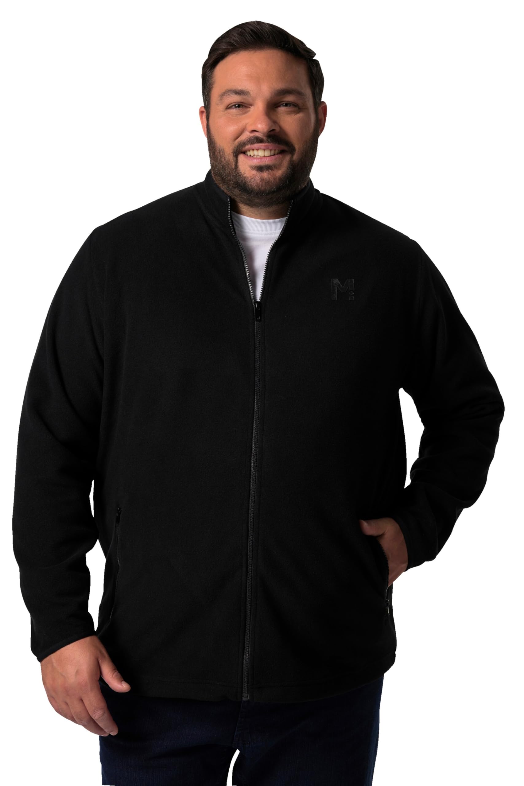 Men Plus Herren große Größen Übergrößen Menswear L-8XL Fleecejacke, Stehkragen 832083