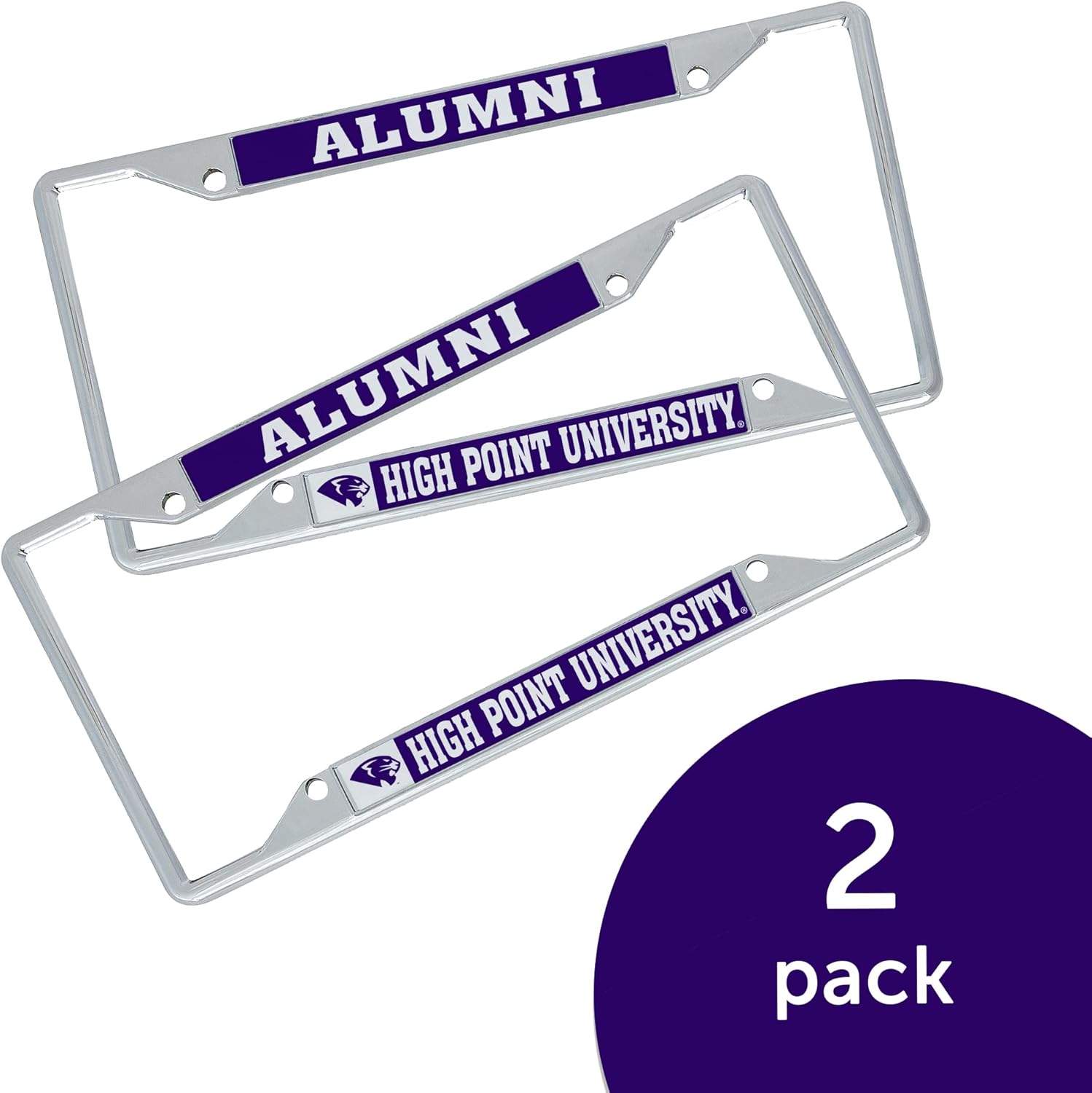 Desert Cactus High Point University Car Accessories Metal License Plate Frame for Front or Rear of Car (Alumni 2 Pack) - Image 2