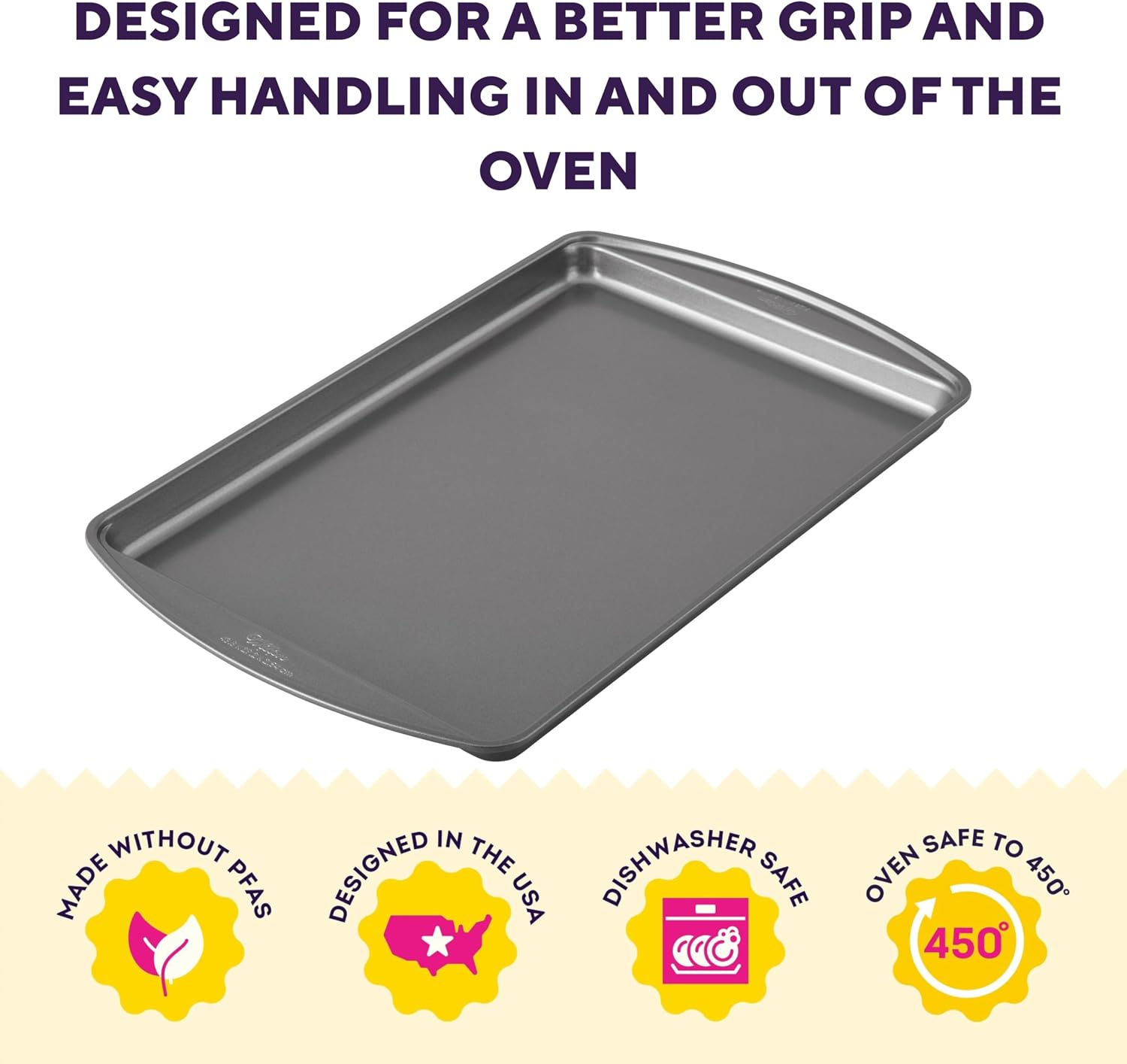 Wilton Gold Premium Non-Stick Warp-Resistant Bakeware, Made without PFAs, Large Cookie Sheet, 17.25 x 11.5 in, Packaging May Vary