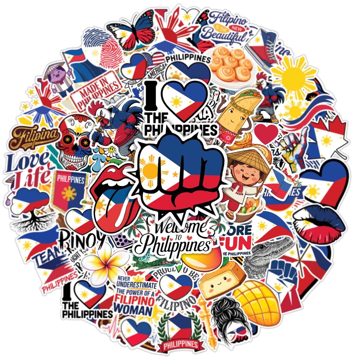 Lot De 2 Autocollants En Vinyle Pour Pare-chocs Motif Philippines