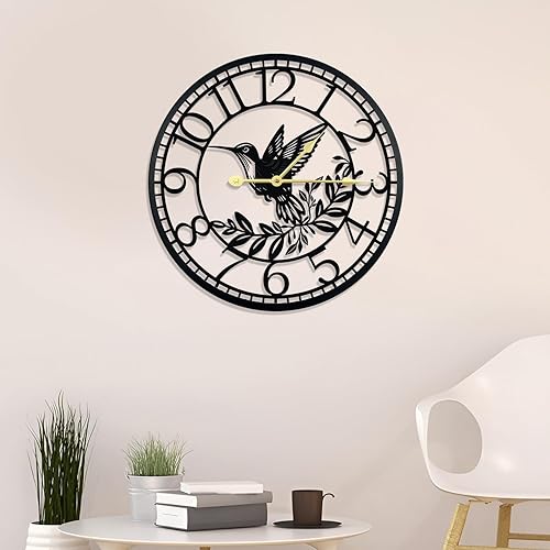 Miniatura 11 de Reloj de pared grande – Reloj de pared para decoración de sala de estar, silencioso y sin tictac, adecuado para decoración de pared, decoración de