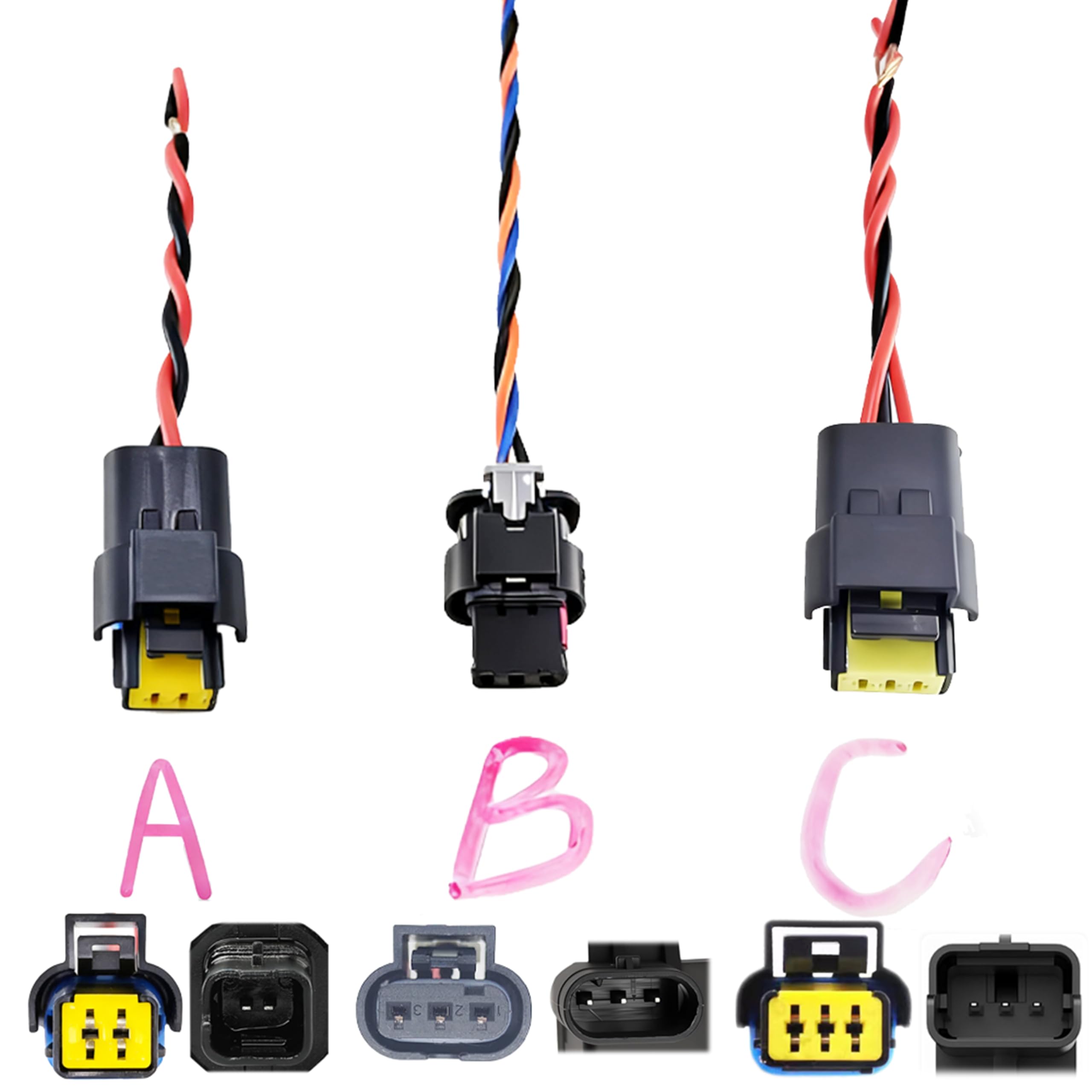 Engine Oil Control Variable Valve Timing VVT Solenoid Connector Wiring Harnesses Compatible with Mini Cooper R56 02-16,R57/R59 05-16,R58 12-16,R60 11-16,R61 13-16 11368610388 11367587760(A)