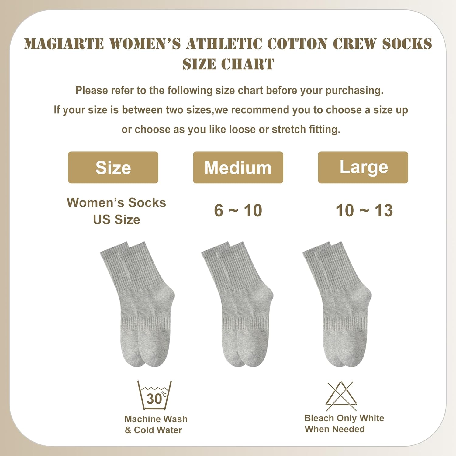 MAGIARTE Womens Athletic Cotton Crew Socks Moisture Wicking Breathable Sports Casual Socks for Women 3/5-PACK - Image 5