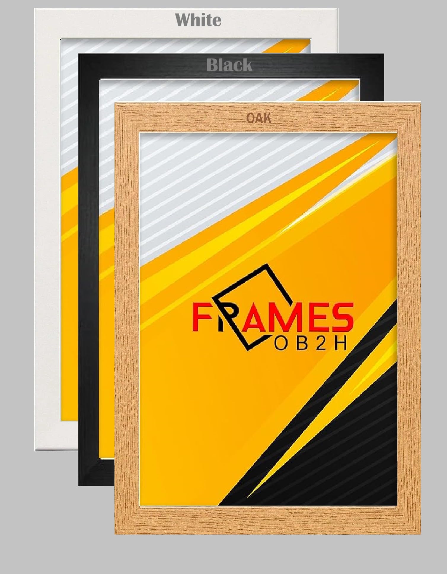 Ob2h Oak 42X60cm Poster Frame Photo Frame Black,White, And Non Standard Size Available (, 50X70cm)