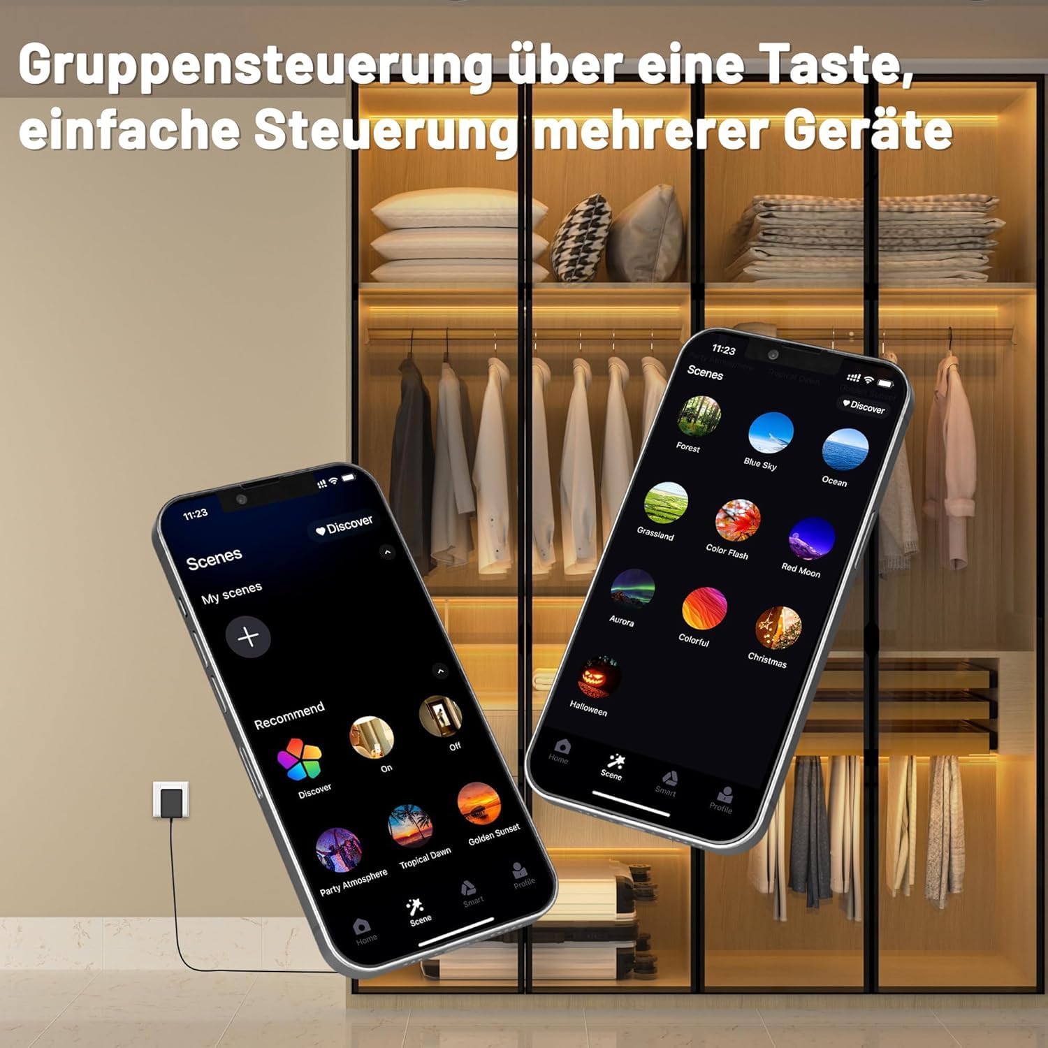 Lichaser COB LED für Akustikpaneele, 6 Rollen 2700K Akustik Paneele LED Streifen Warmweiss und Kompatibel mit Alexa, COB Lichtleiste für Akustikpaneele, Wandpaneele Beleuchtung, Regal, Vitrinen (2M)