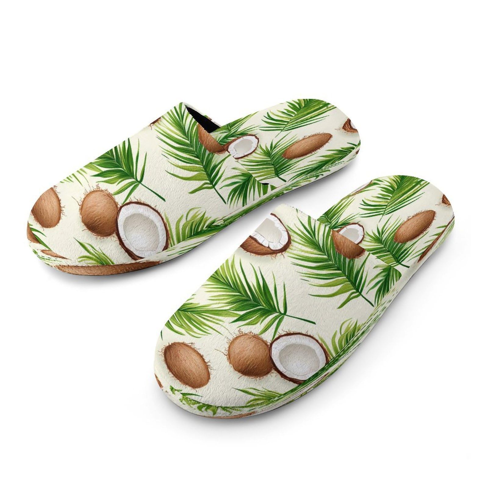 Pantofole da uomo con motivo di cocco palme in memory foam scarpe da casa leggere pantofole lavabili