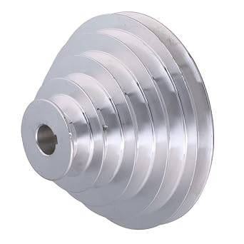 20mm Bore 54mm-150mm Outter Dia Aluminum 5 Slot A Type V-Shaped Pulley 5 Step Pulley Belt 12.7mm Belt Width
