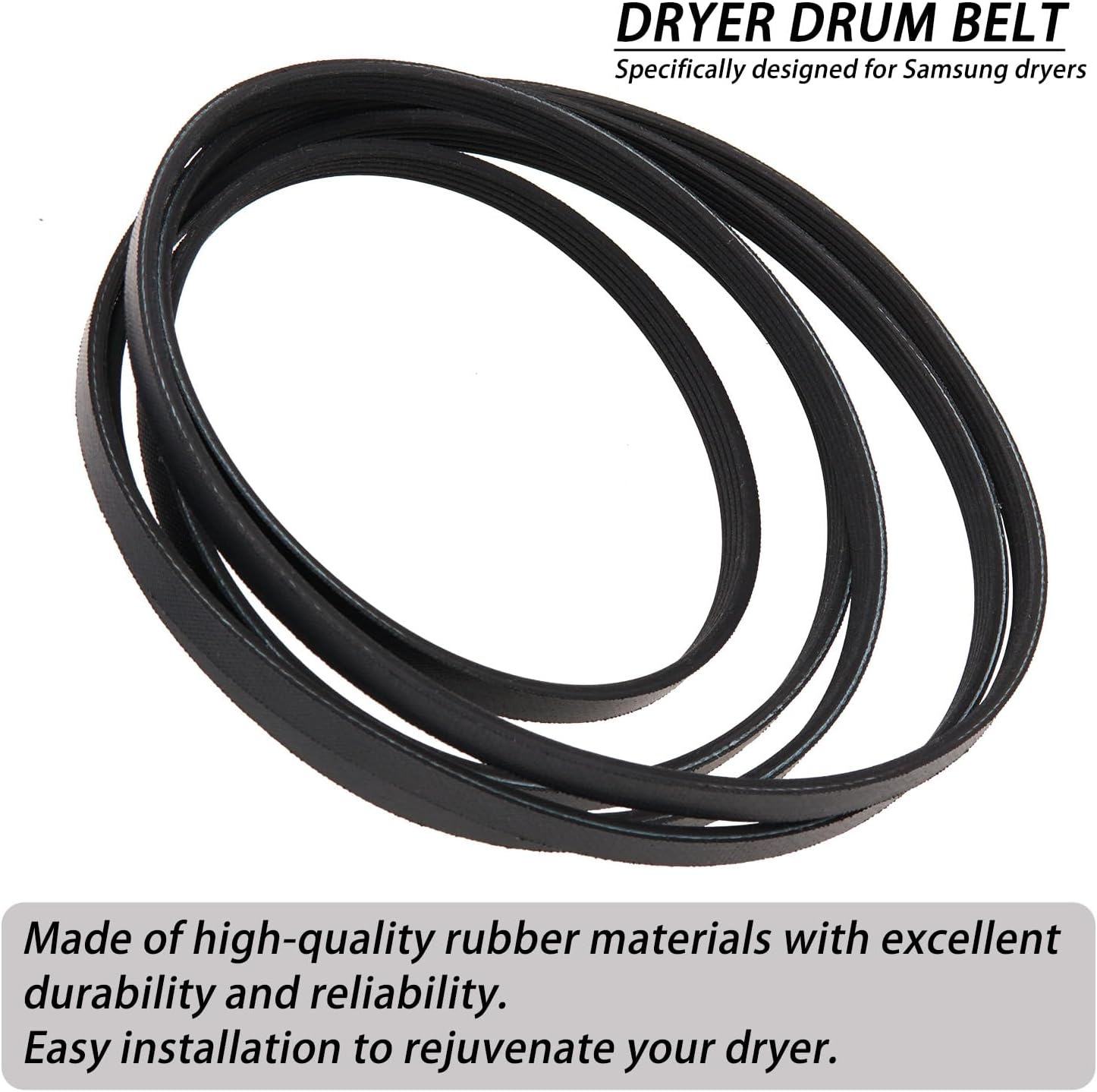 Dryer Drum Belt Replacement For Samsung DV448AEP/XAA DV42H5200EW/A3 DV219AEW/XAA DV42H5200EF/A3 DV48H7400EW/A2 DVE50R5200W/A3 DV209AEW/XAA DV410AEW/XAA DV331AEW/XAA DV40J3000GW/A2 DV405ETPASU/AA