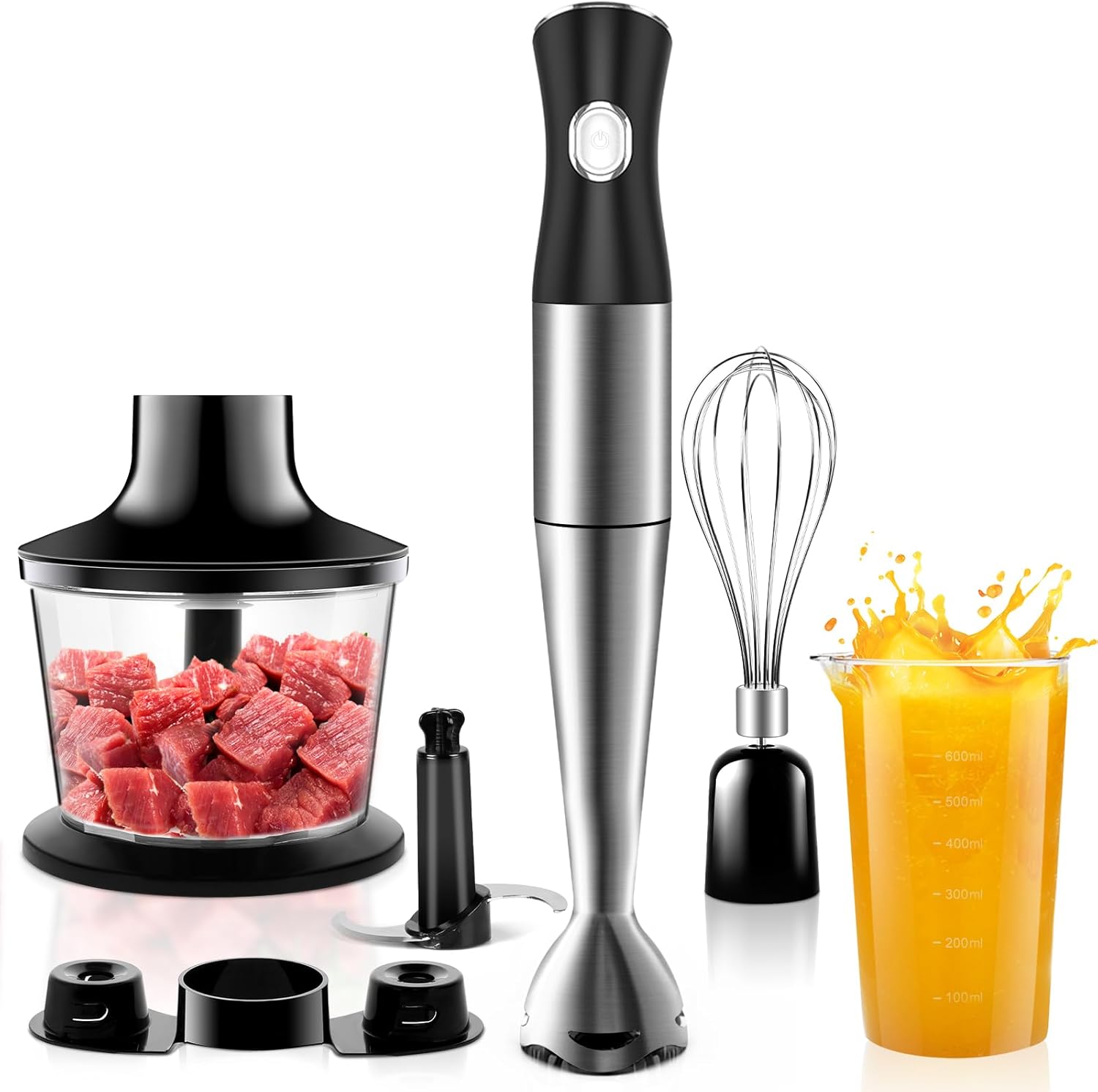 Amazon.de NWOUIIAY 1200W Stabmixer Set 6 in 1 Pürierstab Stabmixer