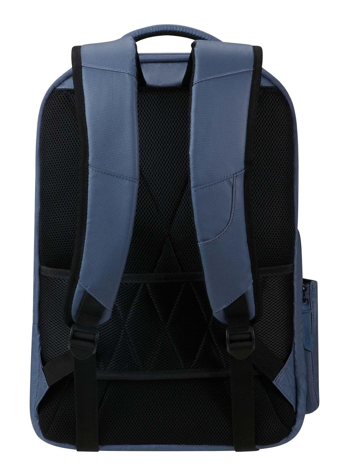 American Tourister Urban Groove UG11 - Zaino porta PC 15,6" (50 cm) - Zaino business e scuola con porta USB, tasca RFID, copertura antipioggia riflettente, 23L - Blu/Arancione (Navy/Orange)