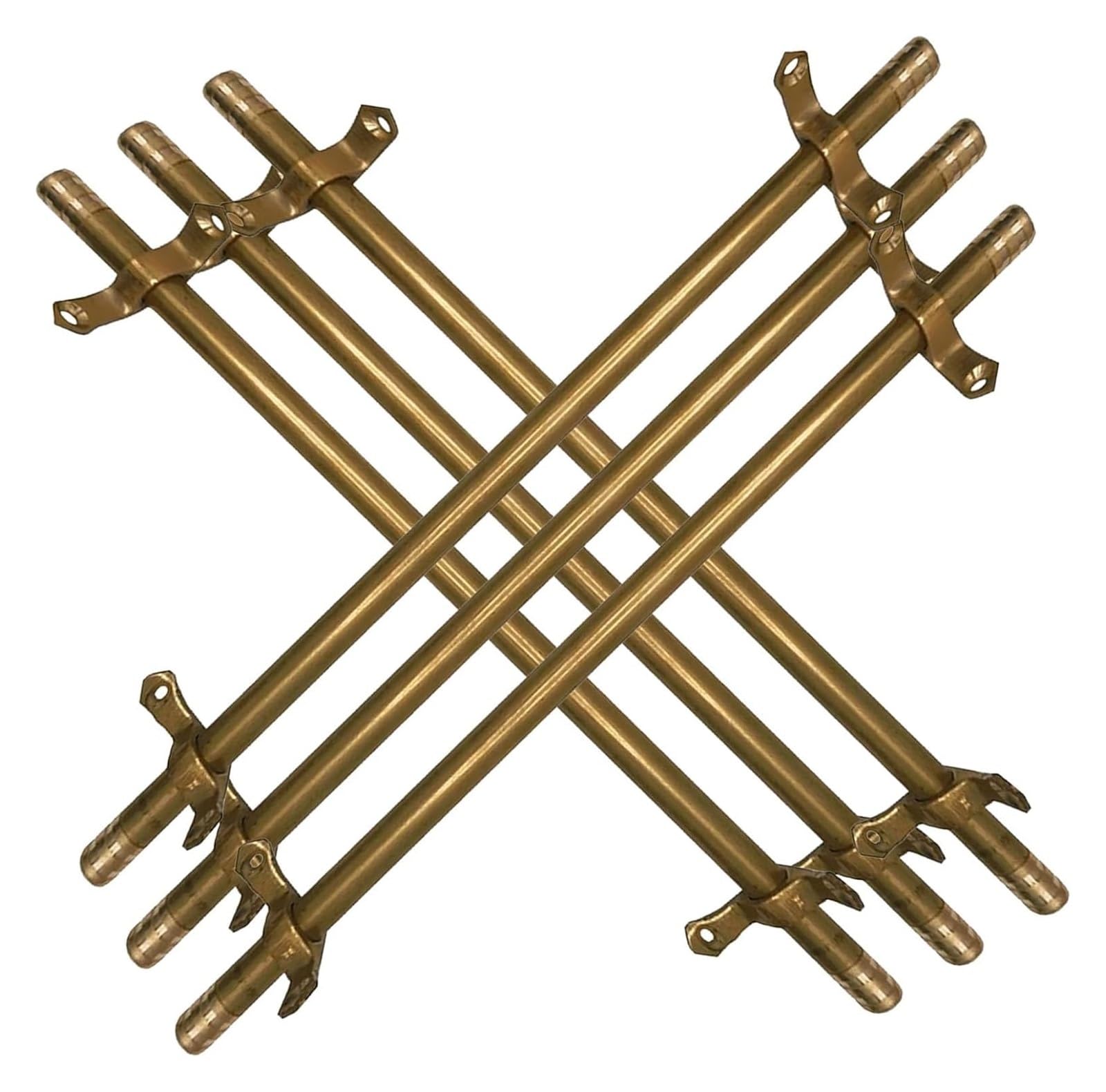 Tiges d'escalier laiton antique lot de 6 pour fixer un tapis de marche