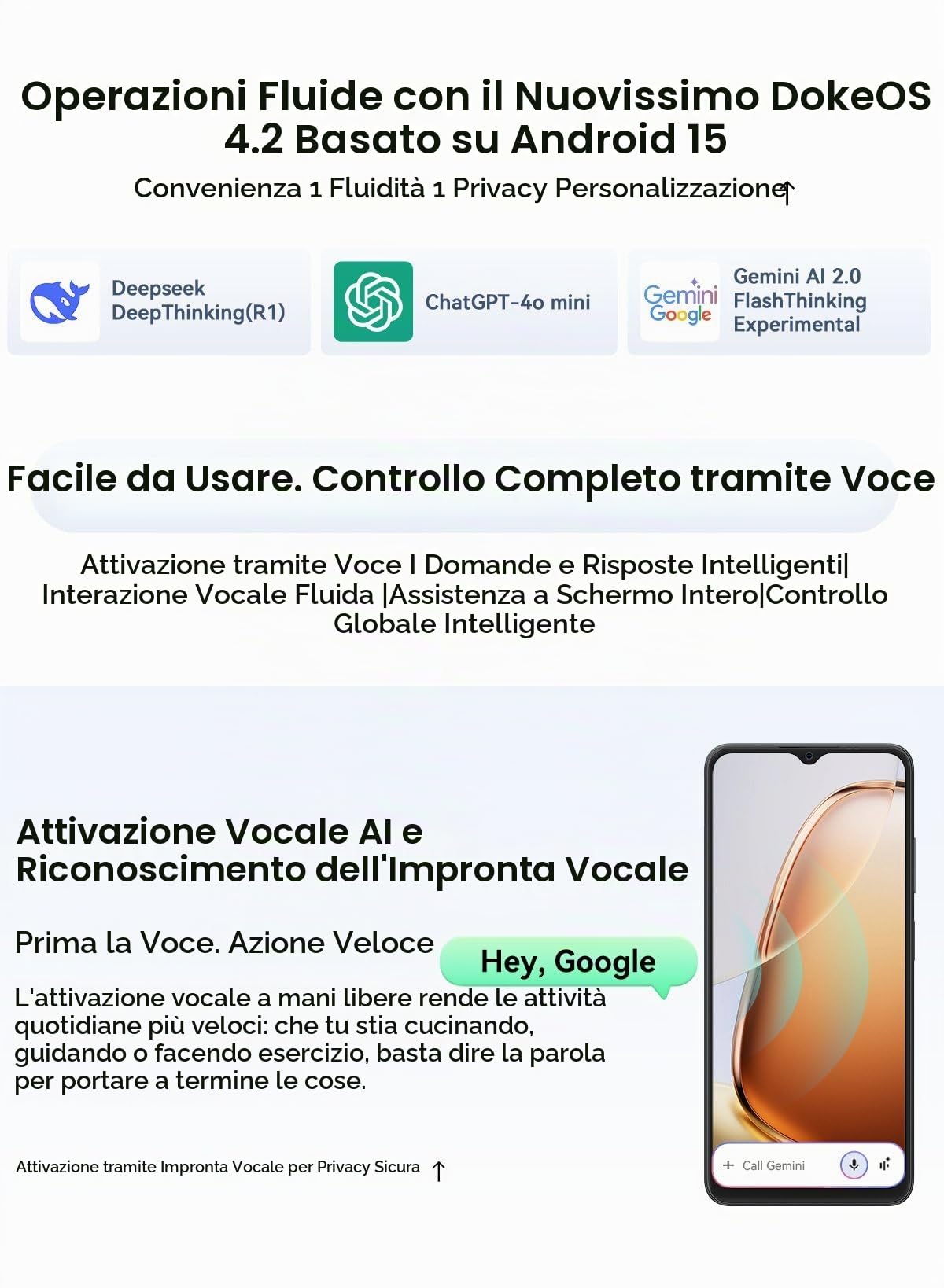Blackview Wave 9C 4G AI Smartphone Offerte, 6,56'' 600nits Schermo, 12GB+128GB(2TB Esterna), 3 Assistenti Intelligenti IA, 13MP+8MP, 3 Slot per Schede, Android 15 DUAL SIM Cellulare Libero, GPS Blu