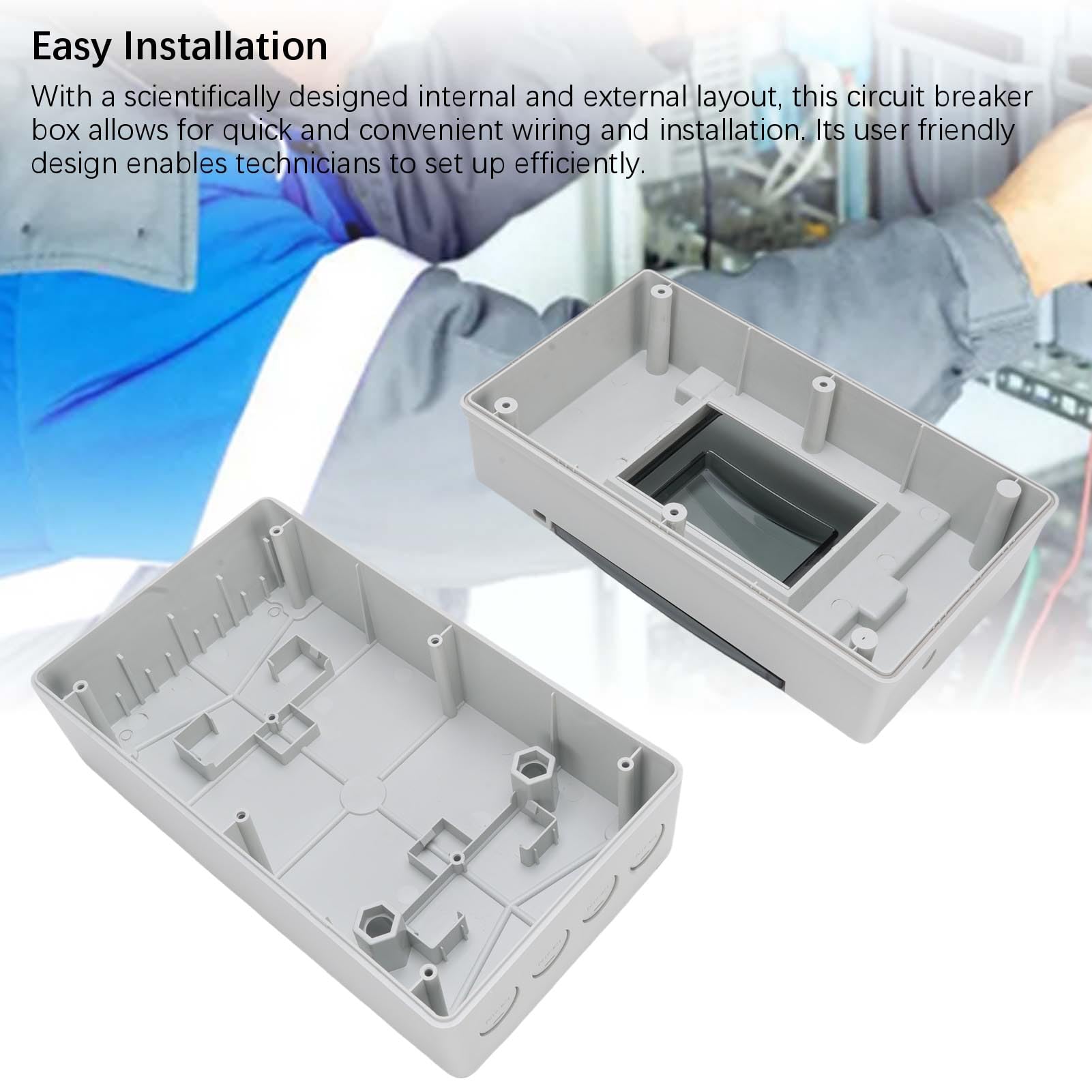 PUSOKEI Rozdzielnica Obwodu Prądu Stałego, Obudowa Zewnętrzna IP66, | ABS Plastic Power Distribution Box with Mounting Brackets for Solar, Battery, Marine, RV, Industrial Use