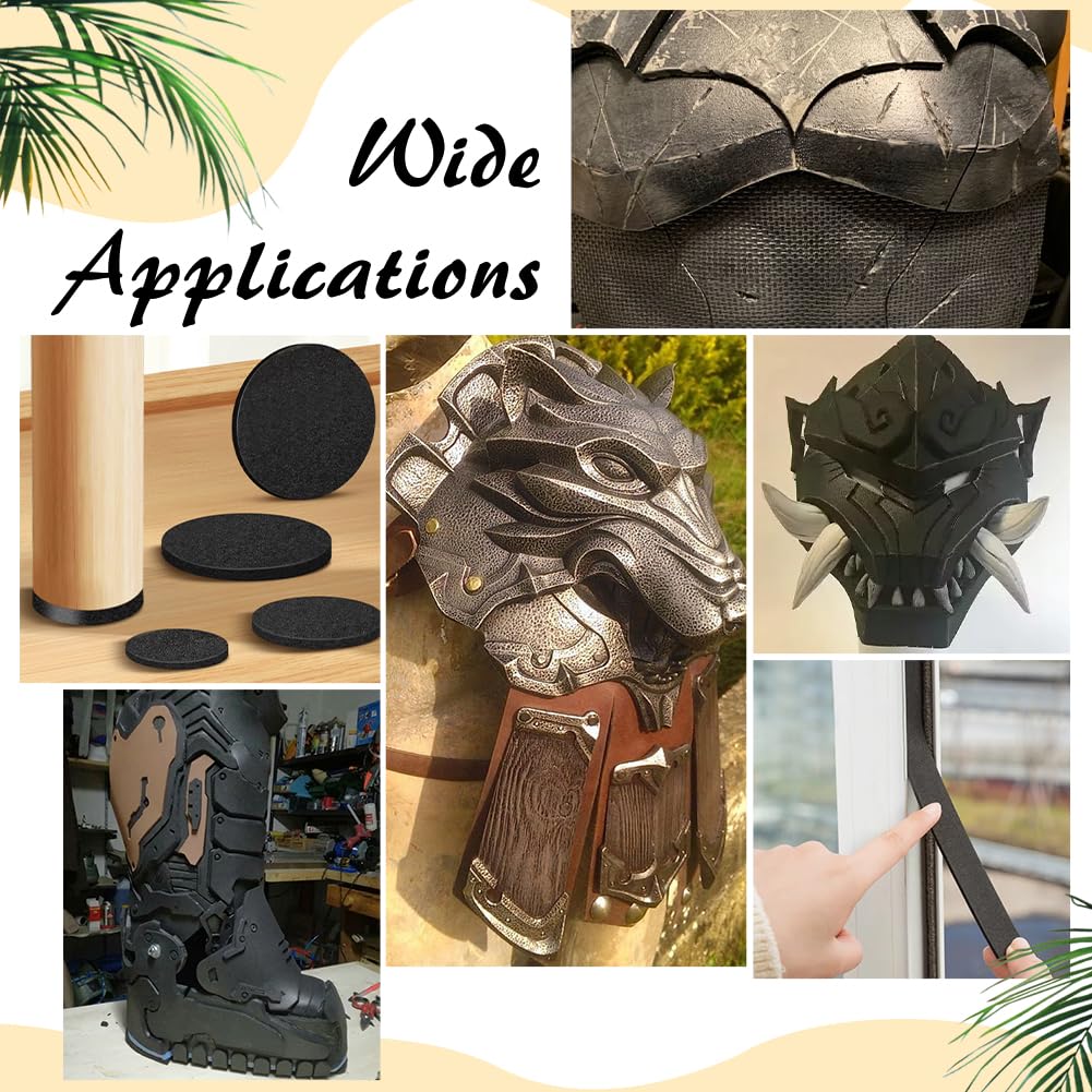 BENECREAT EVA-Schaumstoffrolle 3 X 0,4 M, 2 Mm Dick – Schwarz, Flexibel, Für Cosplay, DIY, Basteln, Modellbau & Dekorationen