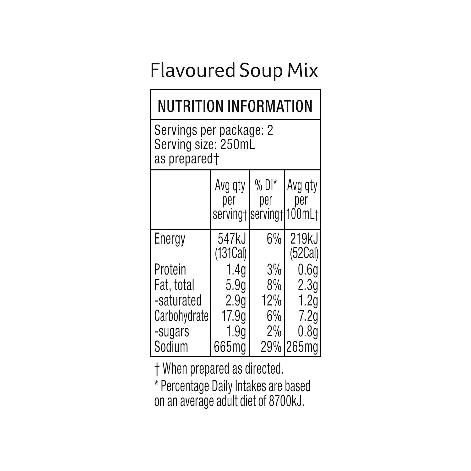 Continental Creamy Chicken & Croutons Cup-A-Soup - Australian
