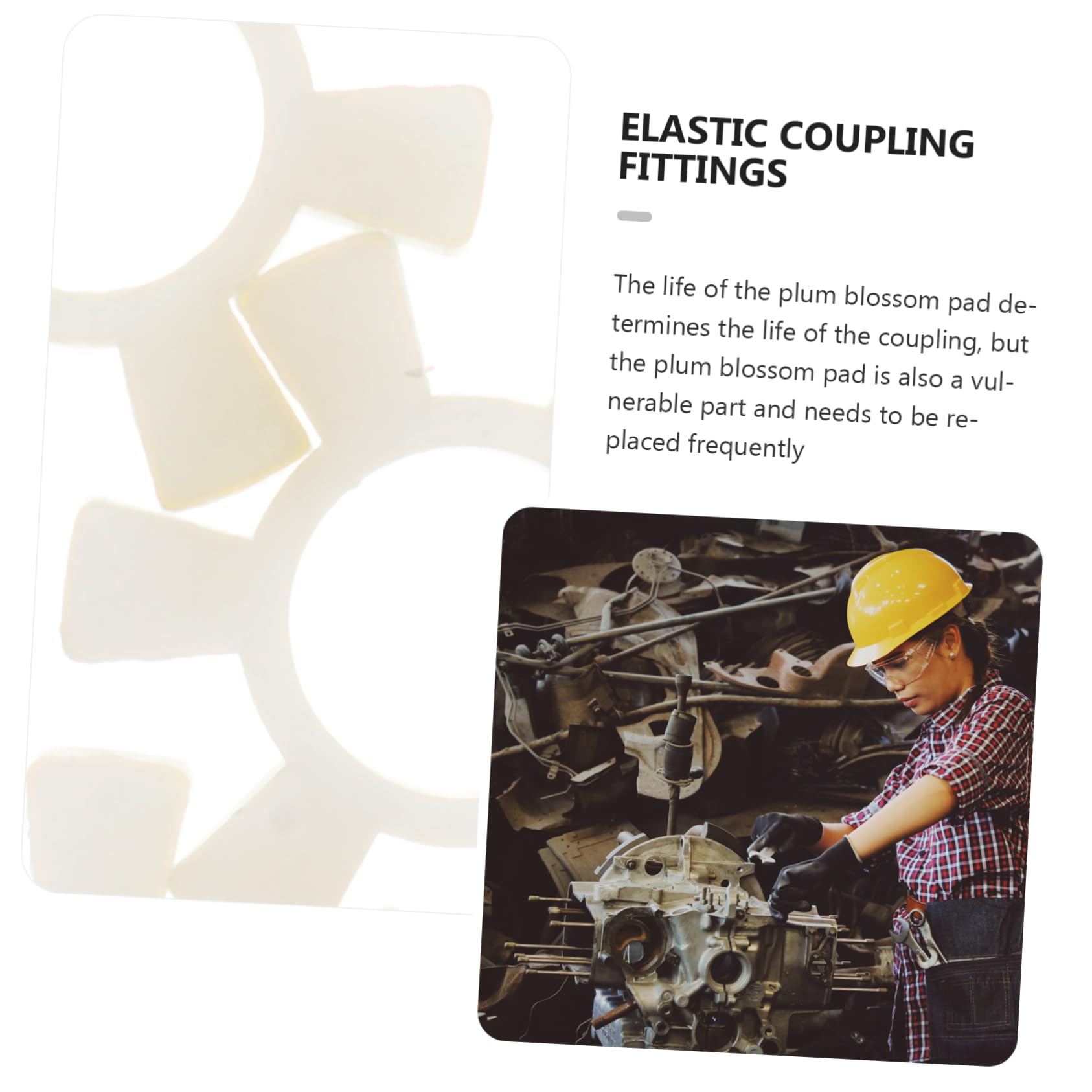 MUCKLILY Elastic Cushion for Jaw Coupling 4pcs Spider Pads Vibration Absorption Machine Maintenance