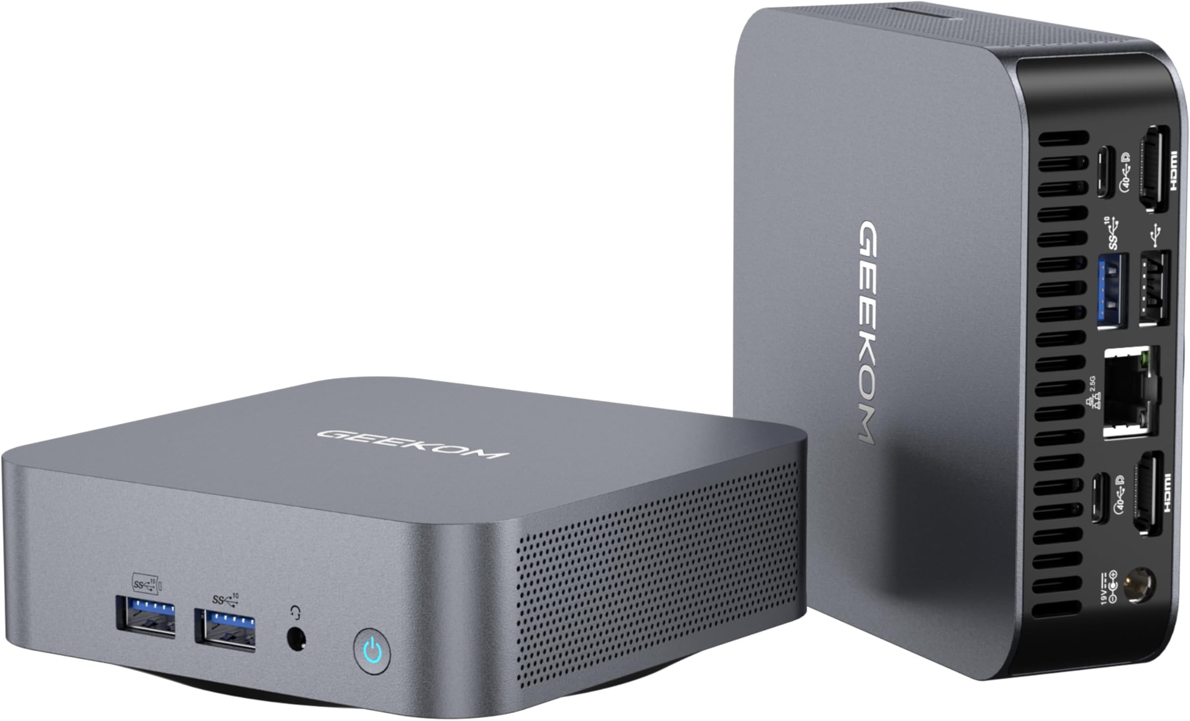GEEKOM Mini PC GT13 Pro - 13th Gen Intel i9-13900H Mini Computers(14 C/20T Up to 5.4GHz) 32GB DDR4/2TB PCIe Gen 4 SSD Windows 11 Pro Support Wi-Fi 6E/Bluetooth 5.2/USB 4.0/2.5G LAN/8K/Quad Displays
