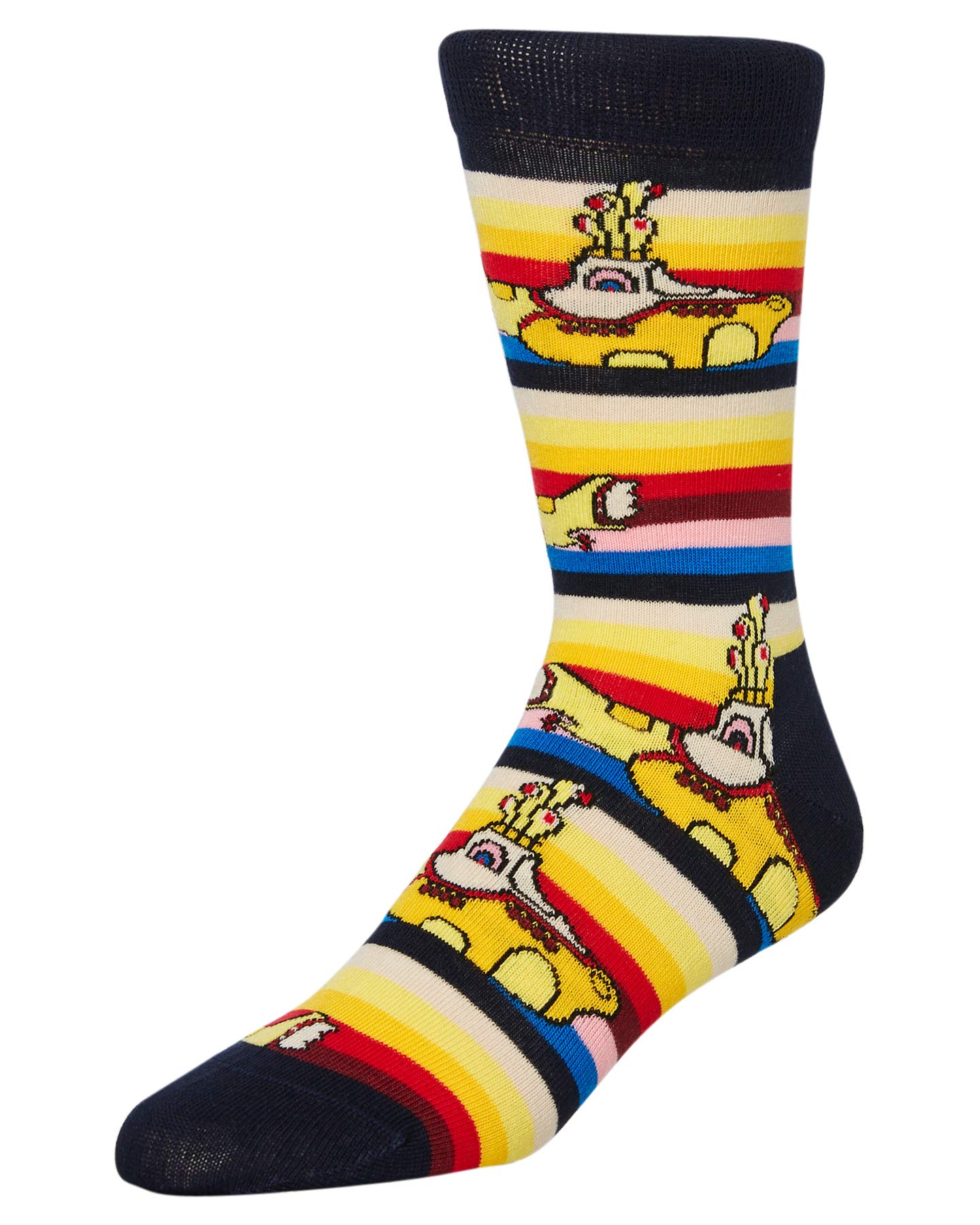 Happy Socks Men's Yellow And Ladies The Beatles Submarine 2019 Cotton Socks Pack Of 1 Assorted 7.5-11.5