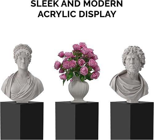 Miniatura 67 de Marketing Holder - Cubo de exhibición alto de 12 x 12 x 42 pulgadas, soporte de escultura artística de plexiglás acrílico, columna elevadora hueca