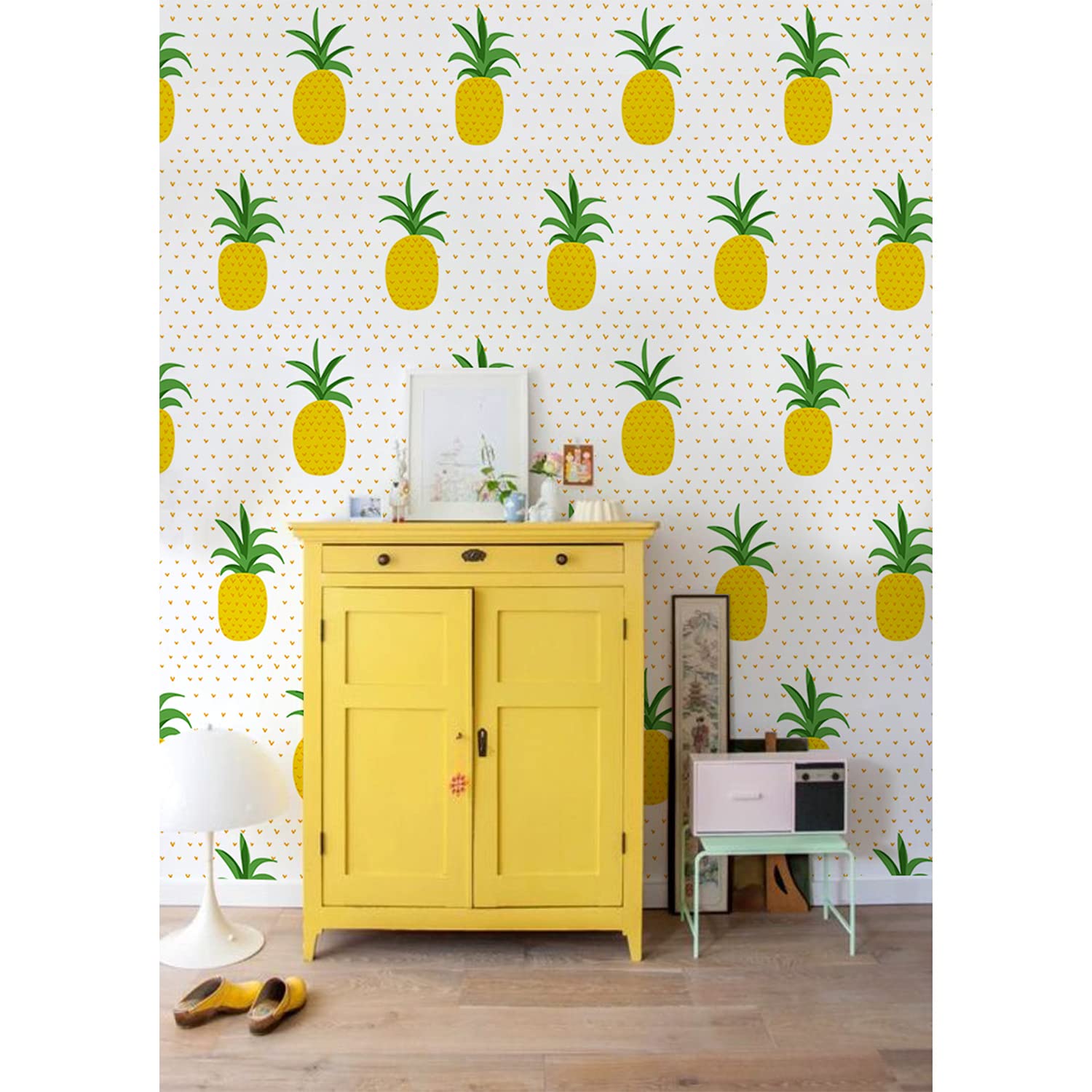 Stickers Muraux 250x250 cm Motif Ananas pour Décoration de Meuble et Chambre