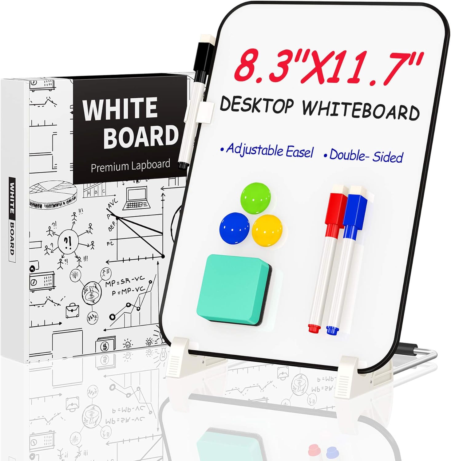 Mehaving Double Sided Dry Erase Board for Desk