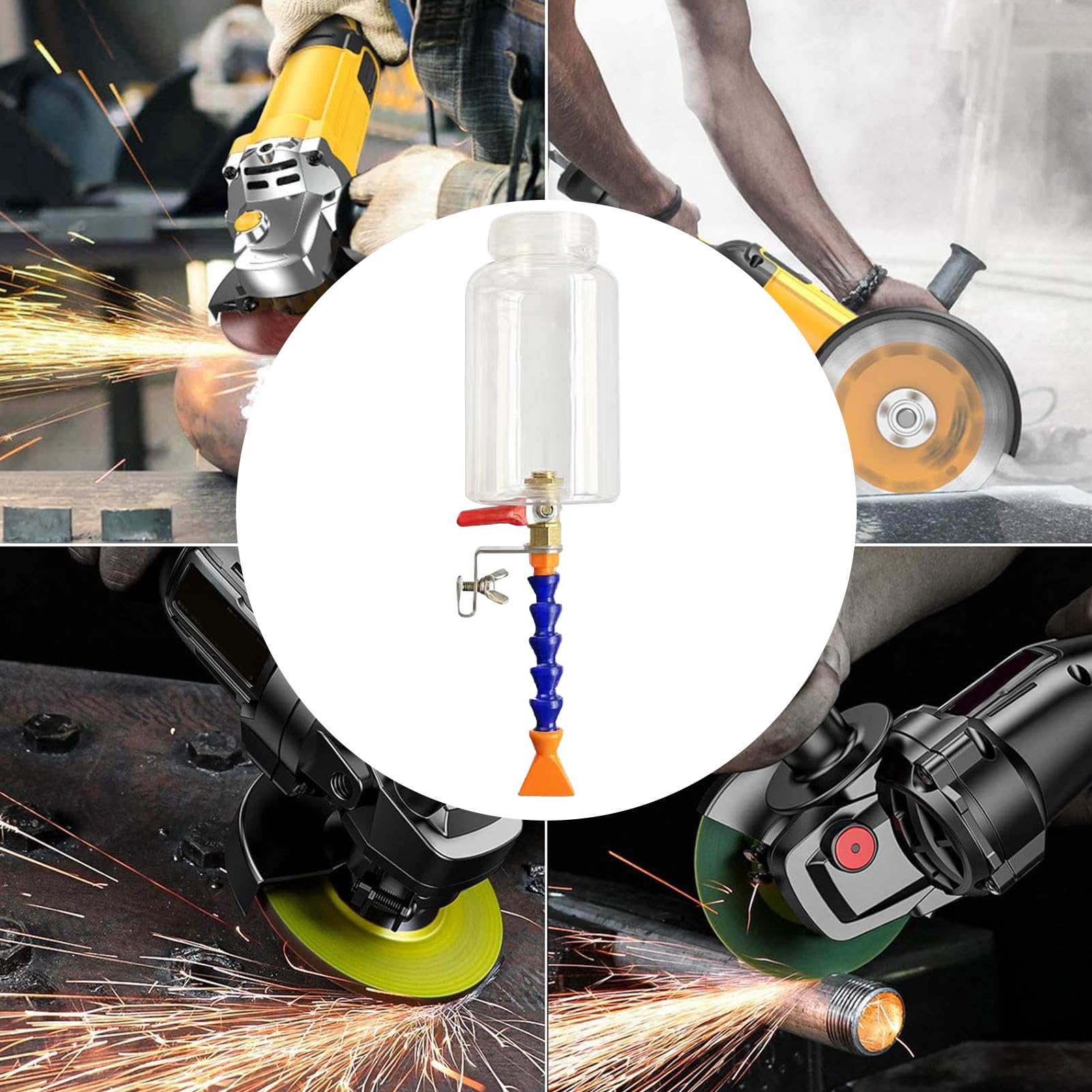 Pulvérisateur d'eau pour machine de découpe, dépoussiérant pour machine de découpe – Système de brumisation haute précision avec embout collecteur de 500 ml pour atelier de fraisage et de meulage