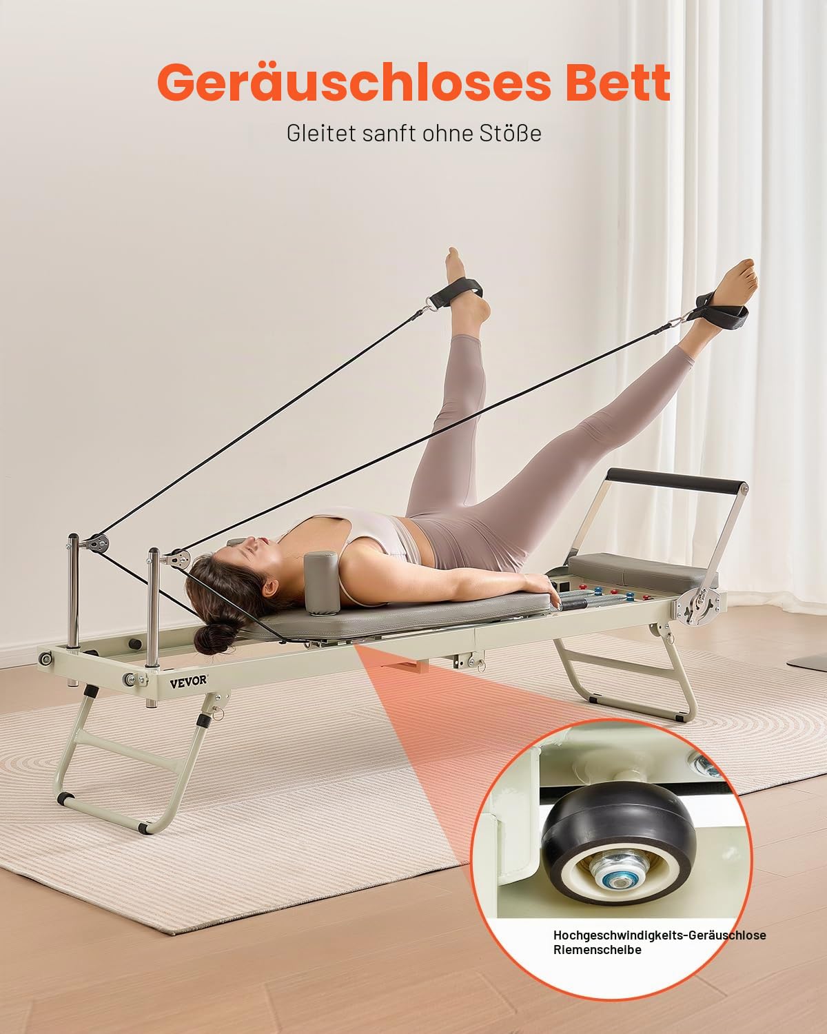 VEVOR Faltbarer Pilates Reformer Trainingsgerät