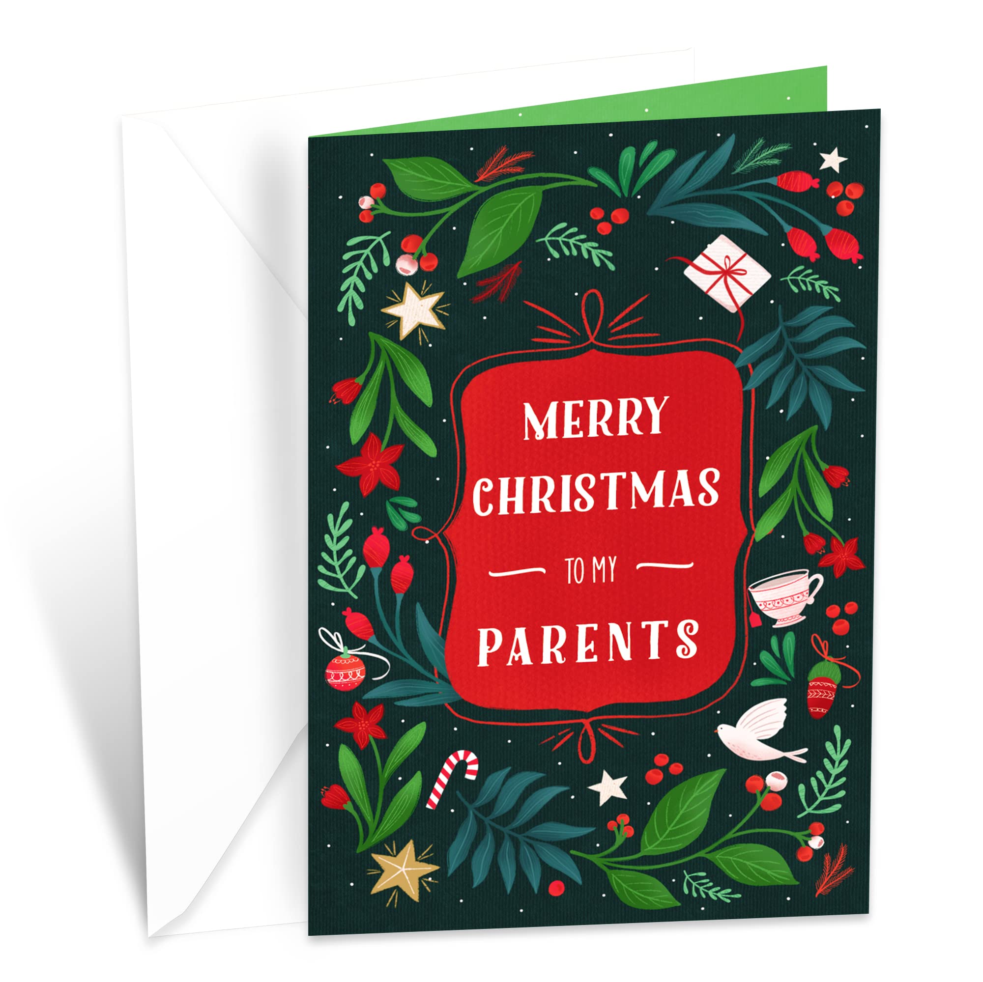 Merry Christmas Card For Great Granddaughter - Eco-Friendly 5x7.75 Inch Greeting Card