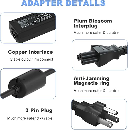 Miniatura 5 de 19V 2.37A 45W AC Adapter Laptop Charger Compatible with Acer Aspire 5 A515-44 A515-46 A515-54 A515-54G A515-55 A515-56 A517-52,Chromebook R11 Series