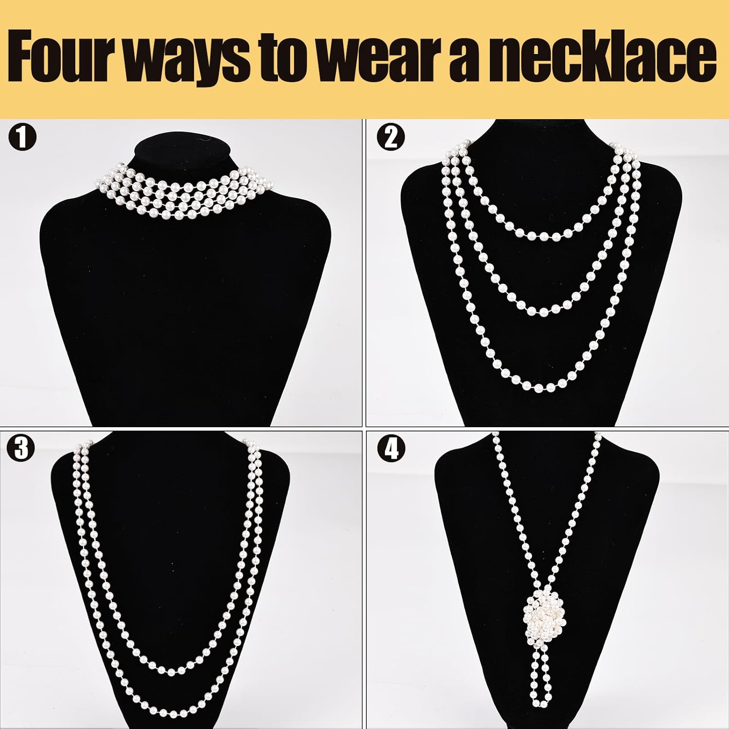 Women 1920s Flapper Set,Roaring 20s Headband Headpiece Costume Accessories for Halloween Party Cosplay - Image 5