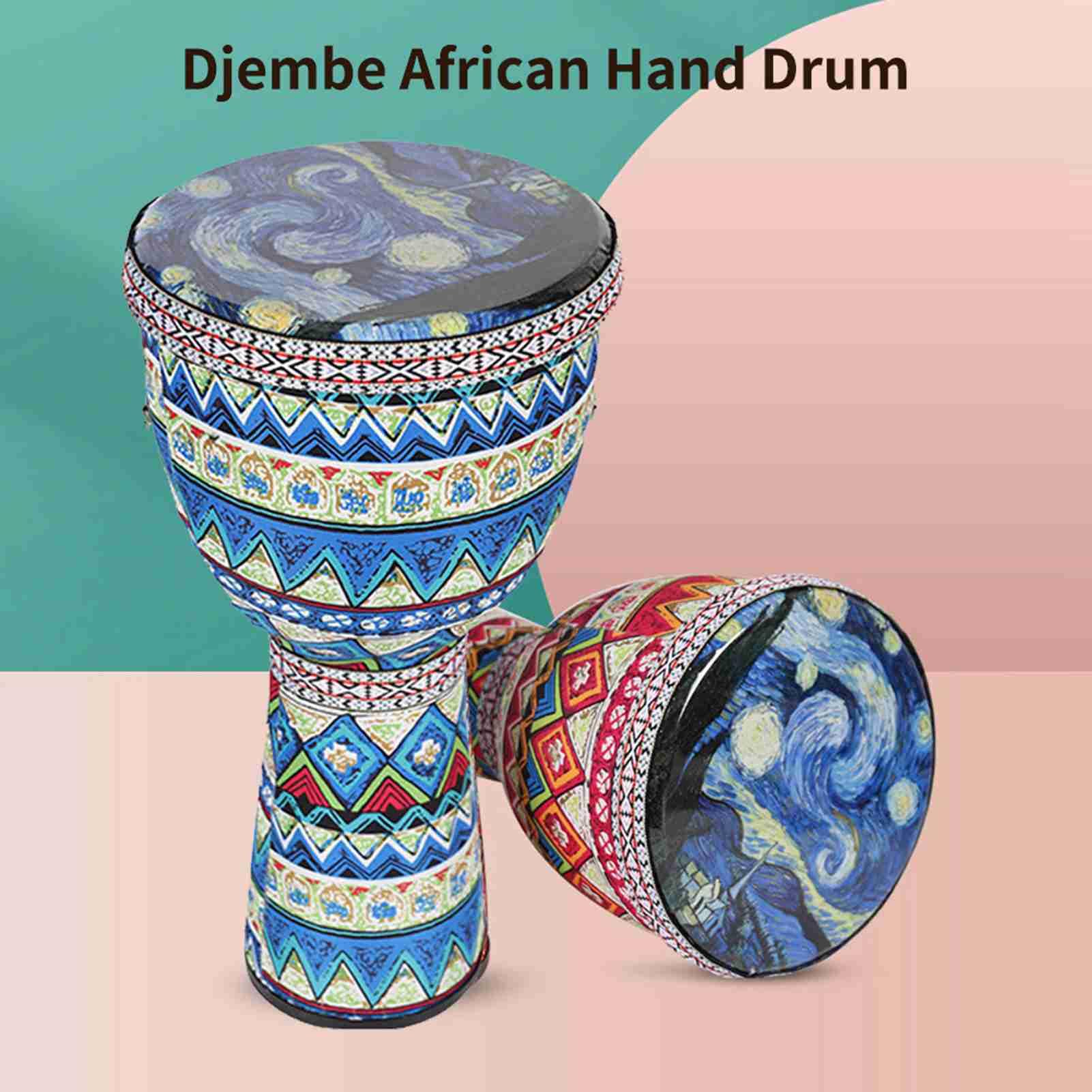 Tambor Djembe de 8 pulgadas ultraligero de fibra de carbono y PVC, con correa ajustable, ideal para principiantes adultos y niños, tambor de mano africano versátil y resistente