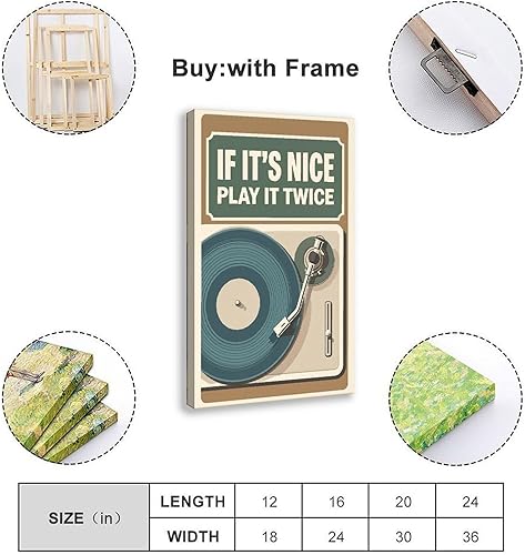 Miniatura 2 de NBLKJHLFD Retro Music, Fun Mid-90s Album Covers Canvas Poster Bedroom Decor Landscape Office Room Decor Gift 20×30inch(50×75cm) Frame-style-5