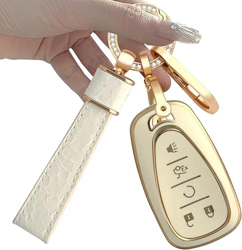 Funda para llavero. Dos materiales diferentes accesorios para llavero Chevr, 5 colores de TPU para llave, para Chevrolet, llave inteligente de 5