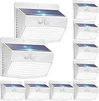 Vista 47 de Peasur Paquete de 6 luces solares para exteriores con sensor de movimiento, luces solares de seguridad impermeables con 3 modos de iluminación