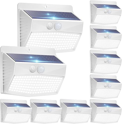 Miniatura 47 de Peasur Paquete de 6 luces solares para exteriores con sensor de movimiento, luces solares de seguridad impermeables con 3 modos de iluminación,