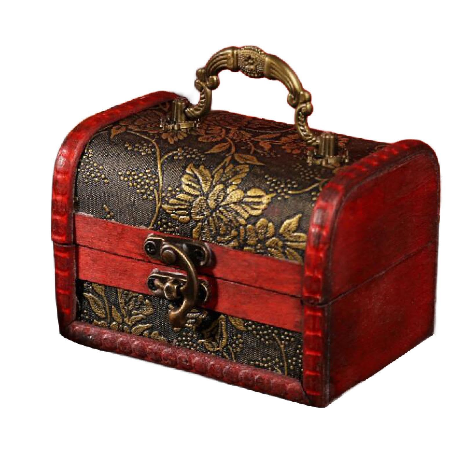 PIXZCSA Jewelry Organizer Travel Storage Case For Women Wooden Jewelry Holder Unique Antique Storage Box Antique Box Trinket