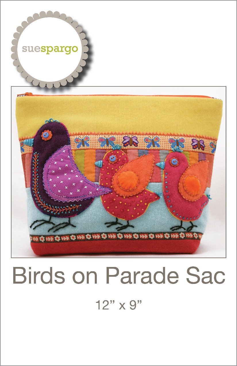 Birds on Parade Sac Pattern by Sue Spargo