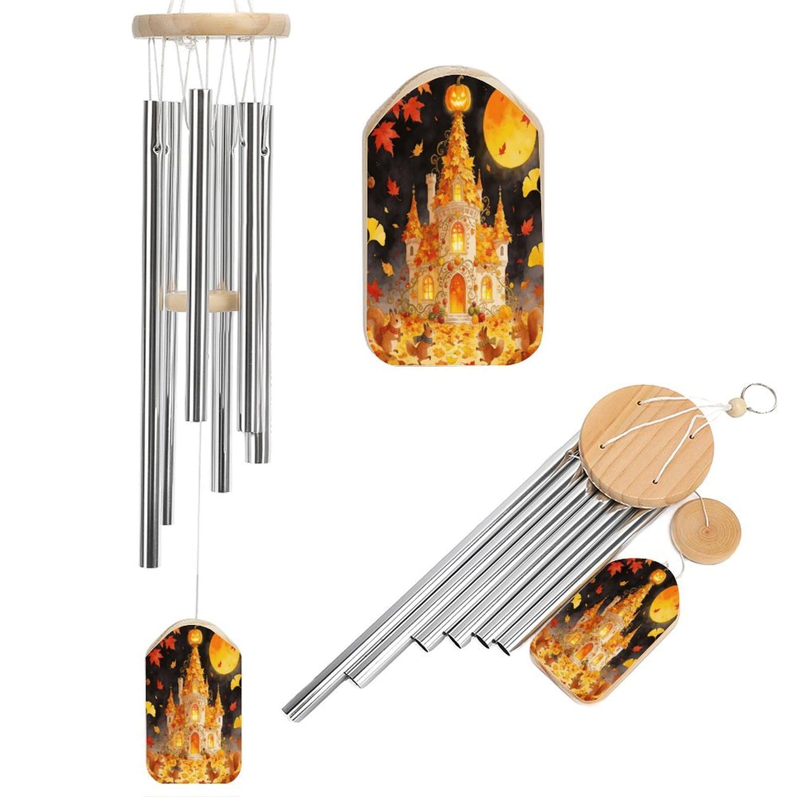 Squirrel Party Wind Chime Large Aluminium Wind Chimes Fashion Classic Wind Chimes Exquisite Memorial Windchimes for Outdoor Garden Patio Decoration Or Gift for Unisex
