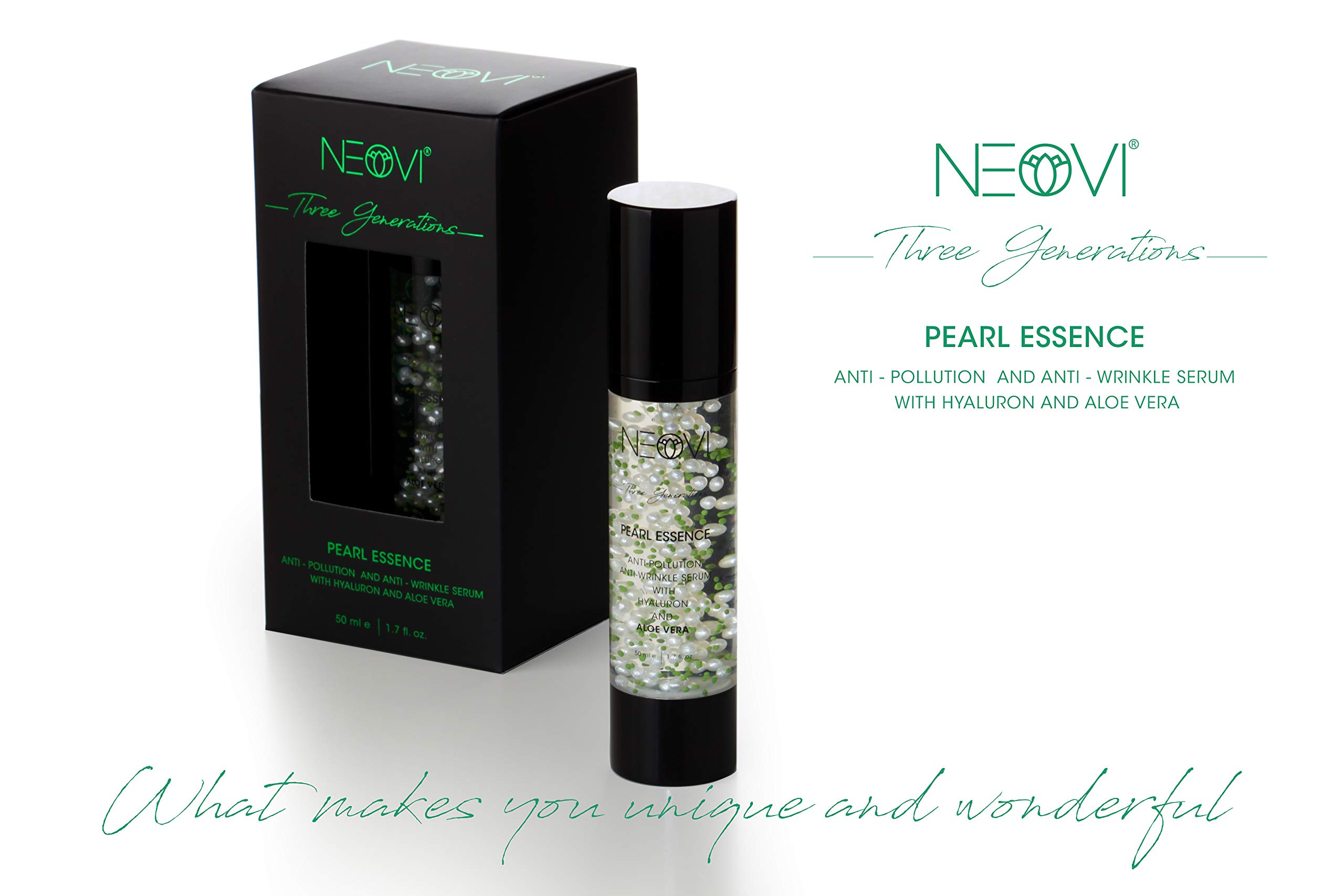 PEARL ESSENCE 50 ml | HYALURON Serum | ALOE VERA | ANTI AGING, ANTI FALTEN & LIFTING Gesichtspflege| Vitamin A B C D E + Mineral Feuchtigkeitscreme+ Hyaluronsäure |Dermatest SEHR GUT